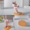 Miniatyrbilde 4 av 5: Søt bjørnetelefonstativ for skrivebordsdekorasjon Kawaii telefonstativ (rosa, palmestøtte)