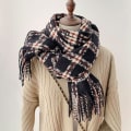 Miniatyrbillede 3 af 5: Dame Vinterhalstørklæde Cashmere Feel Pashmina Sjal Wraps Bløde Varme Tæppe Halstørklæder til Kvinder BX11