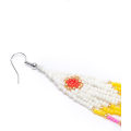 Miniatyrbillede 3 af 5: Heyone Lange Perle Frynser Øreringe \2013 Store Boheme Native Statement Perle Dangle Øreringe til Kvinder, Store Boho Statement Håndlavede