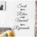 Miniatyrbilde 5 av 5: Soak Relax Veggklistremer Kunstklistremer Bad Badetapet Stue Soveromdekorasjon Flyttbare Hjemmedekor Klistremer - -