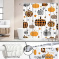 Miniatyrbilde 4 av 5: Høst Gresskar Dusjforheng Høst Halloween Thanksgiving Høst Buffalo Sjekk Farmhouse Hjem Bathtubs Baderom Forheng 72\"x72\"
