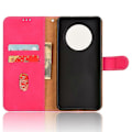 Miniatyrbild 4 av 5: För Oppo Reno12 F 5G Fodral Skin-Feel Läder Plånbok Folio Flip Anti-Drop Telefonskal Rose