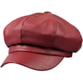 Miniatyrbillede 1 af 3: Newsboy Caps til kvinder, PU læder Cabbie Painter Hat Gatsby Ivy Beret Cap
