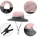 Miniatyrbild 3 av 5: Barn UV Solhatt med Hästhålshål UPF 53 Bucket Cap för Flickor Sommar Strand ＆ Fiske