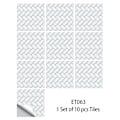 Miniatyrbillede 2 af 5: 15 cm vægdekoration til hjemmet - selvklæbende mosaikflisestickers til badeværelse og køkken - 30 stk. Oath ET063