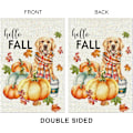 Miniatyrbillede 3 af 5: Happy Fall Hund Halloween Thanksgiving Have Flag Vertikal Dobbeltsidet Dekor 12,5 x 18 Tommer (Happy Fall, 12,5 x 18)