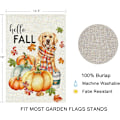 Miniatyrbillede 2 af 5: Happy Fall Hund Halloween Thanksgiving Have Flag Vertikal Dobbeltsidet Dekor 12,5 x 18 Tommer (Happy Fall, 12,5 x 18)