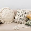 Miniatyrbillede 4 af 4: Boho Blomsterbroderi Dekorativ Pudebetræk Daisy Broderet Linnedpudebetræk til Sofa Seng (Daisy,18\"x18\")