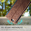 Miniatyrbild 4 av 5: För iPhone 16e Fodral RFID-blockerande Plånboksställ Läder Telefonskal Multicolor Blue
