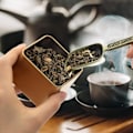 Miniatyrbilde 5 av 5: Sett med 2 måleskjeer i metall for løs te, kaffe og mer