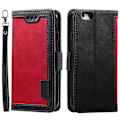 Miniatyrbild 1 av 5: För iPhone 16e Fodral RFID-blockerande Plånboksställ Läder Telefonskal Multicolor Red