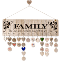 Miniatyrbild 2 av 5: Unika julklappar till mammor och mormödrar från dotter | Träkalender för familjens födelsedagar och påminnelser