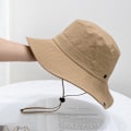 Miniatyrbilde 1 av 4: Solhatter for menn og kvinner, fiskehatter med hakestropper, vanntette bøttehatter, hurtigtørkende, fiskehatter med bred brem, sammenleggbare Khaki Adjustable (55-59cm)