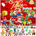 Miniatyrbild 1 av 2: Super Mario Barnkalendar för Barn 2023, 24 överraskande julklappar med färgglada Mario-leksaker