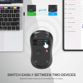 Miniatyrbilde 2 av 5: Bluetooth-mus, 2,4G Bluetooth trådløs mus dobbel modus (Bluetooth 5.0+USB), datamus med USB-mottaker