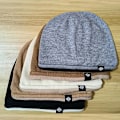Miniatyrbilde 5 av 5: Slouchy Beanie for Women, Winter Knit Hat Beanie Knit Cap Double Rolled Brim Fashionable Beanie Soft Warm Stretchy