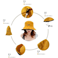 Miniatyrbillede 5 af 5: Solhatte til kvinder, pakkelige, UV-beskyttelse UPF50, strandhat, sommer, reversibel, bredskygget solhat