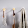 Miniatyrbillede 2 af 5: Massive Messing Knager til Vægmontering. Jakker, Huer, Tørklæder, Tasker, Rygsække, Hat, Håndklæde. Tilgængelig til Tøjbutik, Hotel, Cafe, TC005D