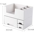 Miniatyrbillede 2 af 5: Stabelbar makeup-arrangør med skuffer, plastik opbevaringsboks bordplade display case til skrivebord diverse, badeværelse forfængelighed