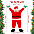 Miniatyrbild 3 av 5: Hängande tomte från taket, juldekorationer utomhus klättrande tomte tomtedräkt utomhus juldekorationer julgårdsornament f