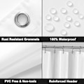 Miniatyrbillede 3 af 5: Hvid bruseforhængsfor - Premium PEVA, BPA & PVC-fri, ingen kemisk lugt, let bruseforhæng med 3 magneter, - Hvid, standardstørrelse