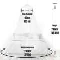 Miniatyrbilde 3 av 5: Myggnetting, Stor Polyester Myggnetting Seng Myggnetting for Enkelt- og Dobbeltsenger, Hvit