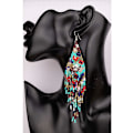 Miniatyrbillede 2 af 5: Heyone Lange Perleøreringe \2013 Boho Native Håndlavede Perle Tassel Øreringe til Kvinder og Piger, Bohemian Store Statement