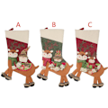 Miniatyrbilde 2 av 5: Juleelg Snømann Julenissen Strømper Sokk Dekorasjon Godteri Gavepose Juletre Hengende Vedheng Ornament C