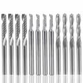 Miniatyrbillede 1 af 5: 12 tungsten carbide fræsere, 4 1/8 \"til CNC fræser dobbelt spline fræser+8 enkelt kant fræser