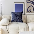 Miniatyrbillede 3 af 5: Blå Pudebetræk til Sofa Navy Dekorative Pudebetræk Sæt af 2 Stribet Plys Corduroy Sofa Bænk Soveværelse, 18x18 tommer, Navy Blå