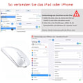 Miniatyrbillede 3 af 4: Genopladelig Bluetooth-mus til bærbar computer, tablet, Macbook/iPad/iPhone, lydløs, slank mus 3, bærbar til Windows/Linux/Android