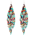 Miniatyrbillede 1 af 5: Heyone Lange Perleøreringe \2013 Boho Native Håndlavede Perle Tassel Øreringe til Kvinder og Piger, Bohemian Store Statement