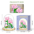 Miniatyrbillede 4 af 5: Carnation Blomsterbuket Byggesæt Legetøj 624Pcs Mini Klodser Blomstersæt, Voksen Botanisk Samling Venner Sæt, Gaver