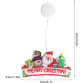 Miniatyrbild 2 av 5: Dekorationsljus, 10 LED-hängande lampor med sugkopp, God Jul glasfönsterdekorationsljus, julgransdekorationsljus.
