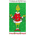 Miniatyrbilde 2 av 5: Grinchmas dørdekorsjoner - Juledekorasjoner - Svart og grønt julebanner for inngangsdøren