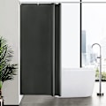 Miniatyrbilde 1 av 5: Dusjforheng Anti Mugg Resistent Vanntett Bad Gardiner Mørk Grå Vaskbar Polyester Stoff 100x200cm  39x78 Tommer
