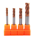 Miniatyrbillede 1 af 5: Carbide End Mill Sæt, CNC Firkantede Næse End Mills D4+5+6+8mm Carbide Skæreværktøjer, 4stk (4/5/6/8 mm)