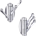 Miniatyrbillede 1 af 5: Håndklædekrog Krom 2 stk., Metal Svingbar Foldbar Badeværelseskrog, Håndklædeholder, Heavy Duty Tøj Badekåbekrog til Badeværelsesvægmontering