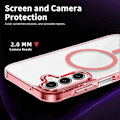Miniatyrbillede 5 af 5: Til Samsung Galaxy A16 4G 5G Cover Kompatibelt med MagSafe TPU PC Gennemsigtigt Telefon Cover - Grøn Multicolor Pink