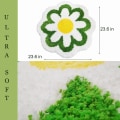 Miniatyrbillede 3 af 4: Blomsterformet bademåtte, uregelmæssigt tæppe, søde lyserøde badeværelsestæpper, mikrofiber bademåtte, maskinvaskbar blød absorberende, 23,6x23,6 tommer