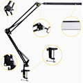 Miniatyrbilde 3 av 8: LED-skrivebordslampe, svingarm-skrivebordslampe med klemme, 3 lysstyrke- og 10 lysstyrkemodus for øyevern, hjemme- og kontorleselampe med 360° rotasjon