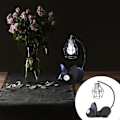 Miniatyrbillede 4 af 5: Harpiks Kat Design Lampe Kreativ Natlampe Bordlampe til Læsning (Jern Wire Lampshade, 3.1 x 4.7 x 6.7 Tommer)