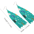 Miniatyrbillede 3 af 5: Heyone Lange Perleøreringe \2013 Boho Native Håndlavede Perle Tassel Øreringe til Kvinder og Piger, Bohemian Store Statement