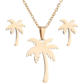 Miniatyrbilde 1 av 3: Heyone Rustfritt Stål Tiny Beach Palm Tree Stud Øredobber Sommerferie Smykker
