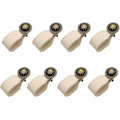 Miniatyrbillede 1 af 4: Læderknopper Kommode Skuffe Knopper Køkken Skab Badeværelse Skab Trækker 8stk/Sæt (78mm, Hvid)