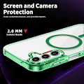 Miniatyrbild 5 av 5: Skal för Samsung Galaxy A16 4G 5G Kompatibelt med MagSafe TPU PC Transparent Telefonskal - Multicolor Green