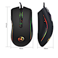 Miniatyrbillede 2 af 5: RGB Gaming Mus - Baggrundsbelyst kablet ergonomisk 7-knaps programmerbar mus  7200 DPI til Windows PC (sort)$Gaming Mus kablet