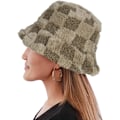 Miniatyrbillede 1 af 5: Pels Bucket Hat - Varm og blød kunstig pels fiskerhat til kvinder og mænd
