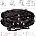 Miniatyrbillede 5 af 5: Punge og håndtasker til kvinder Fashion Messenger Bag Ladies PU læder Top Handle Satchel skuldertaske