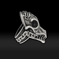Miniatyrbilde 4 av 4: 1 stk Morior Invictus Ring Menners Ringer Oksidert Tro Smykker